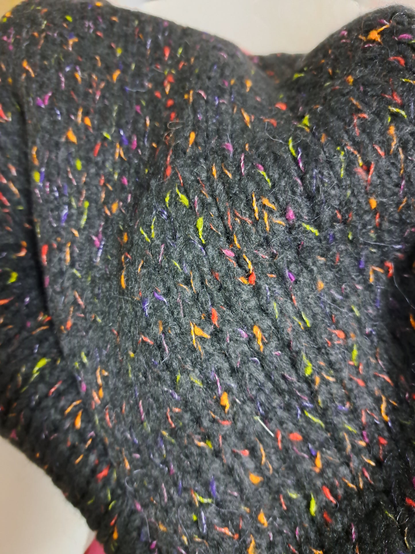 Lang Vest Estela Zwart Gemêleerd