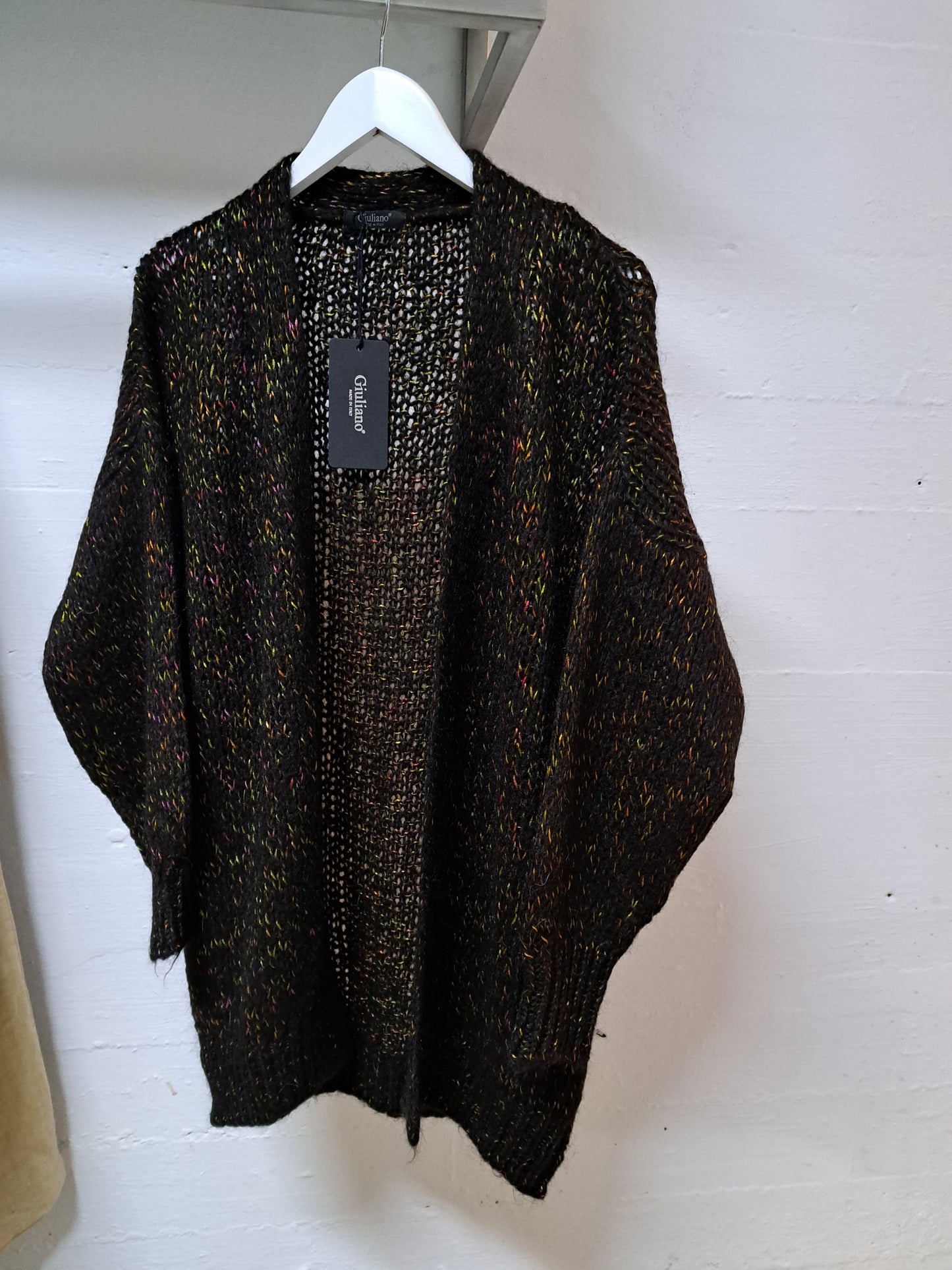 Lang Vest Estela Zwart Gemêleerd