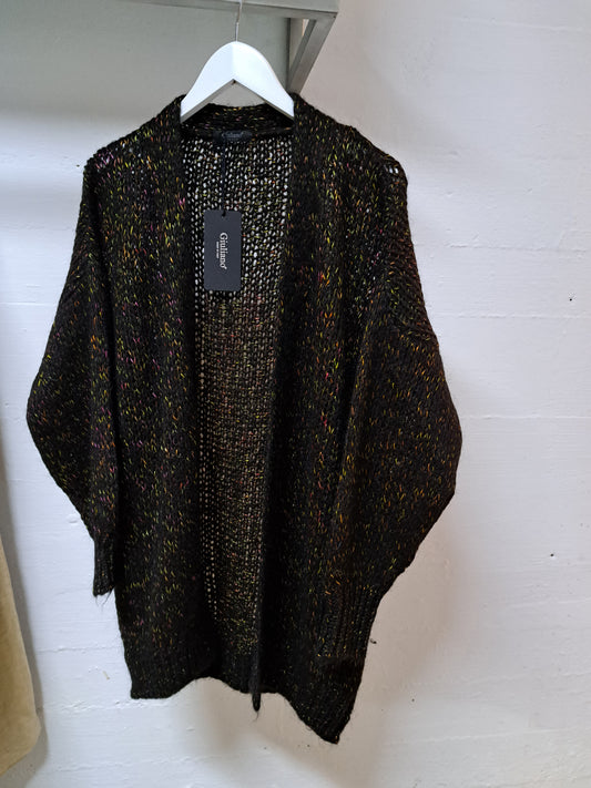 Lang Vest Estela Zwart Gemêleerd