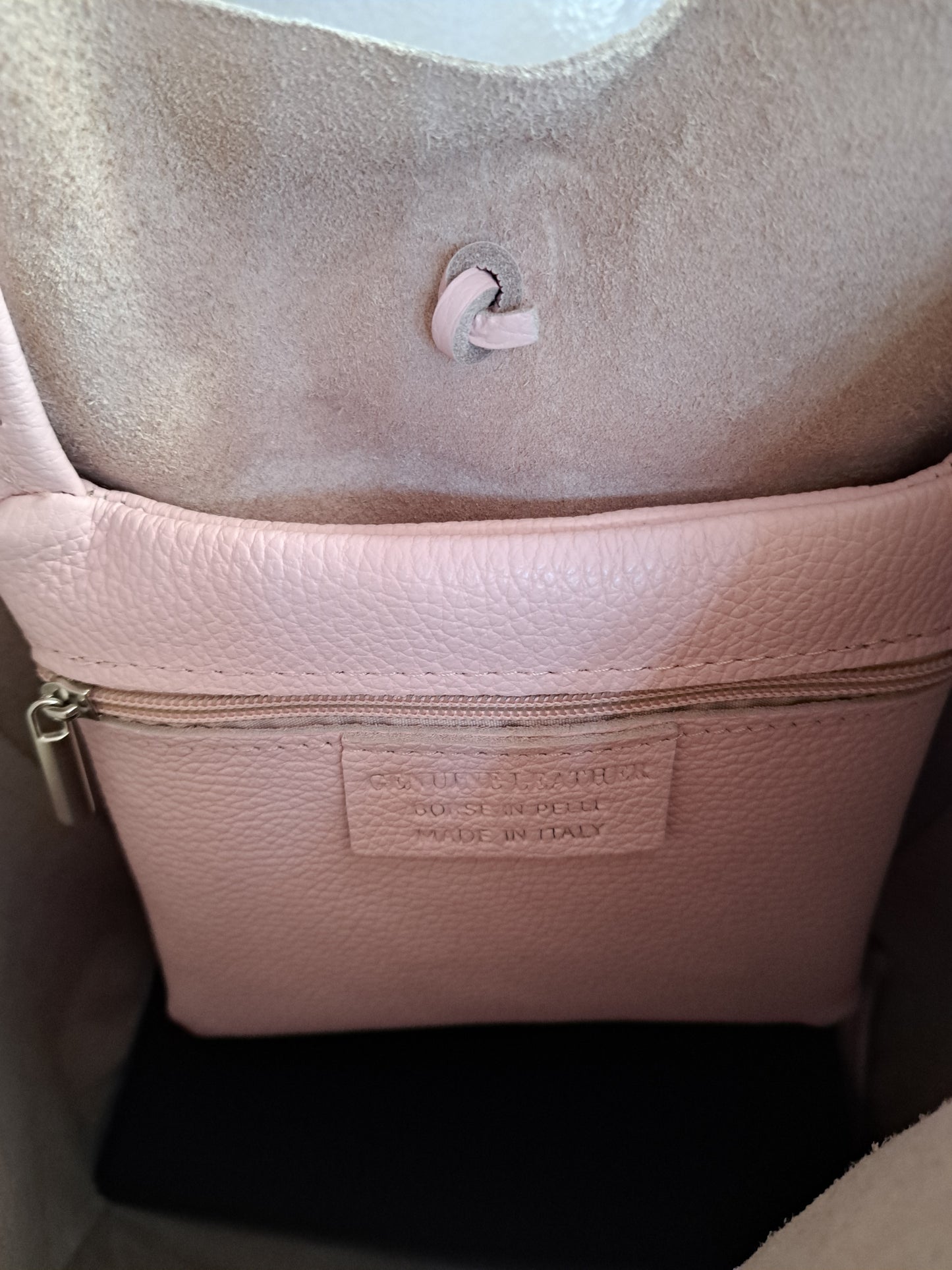 Mia Classic Grain Schouder Tas Baby pink