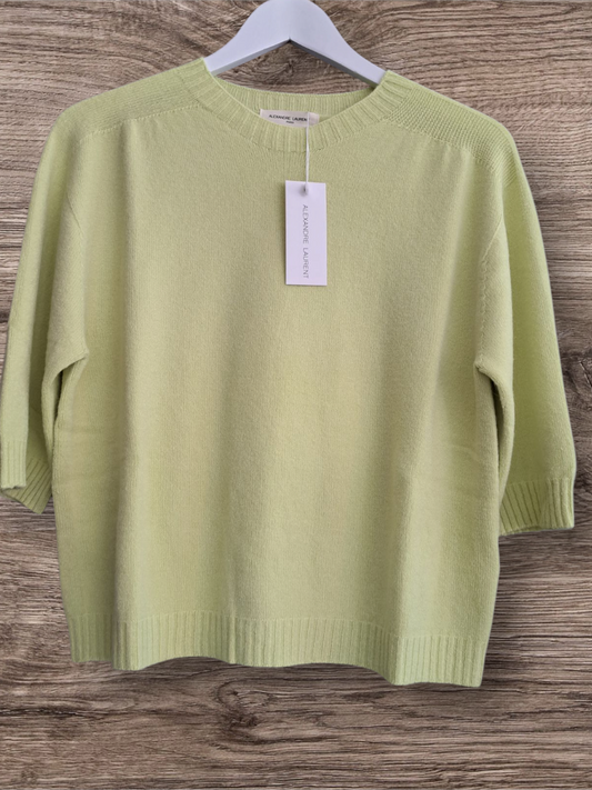 Alexandre Laurent Basic Viscose Trui 3/4 mouwen Mellow