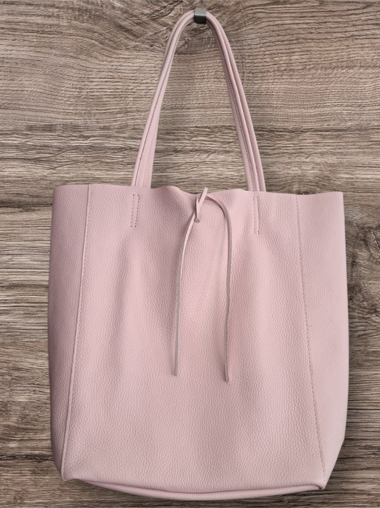 Mia Classic Grain Schouder Tas Baby pink
