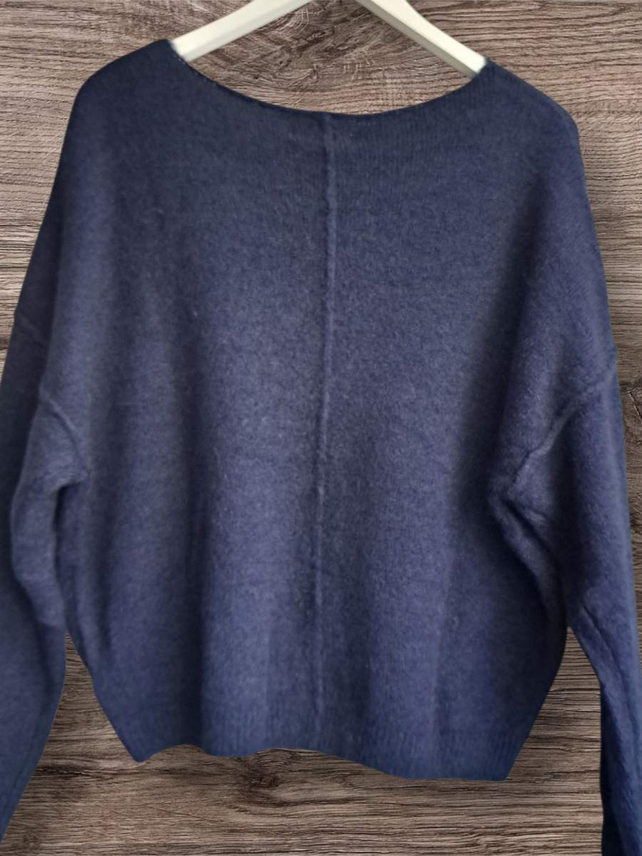 Mika Elles Mohair Trui Dark Blue