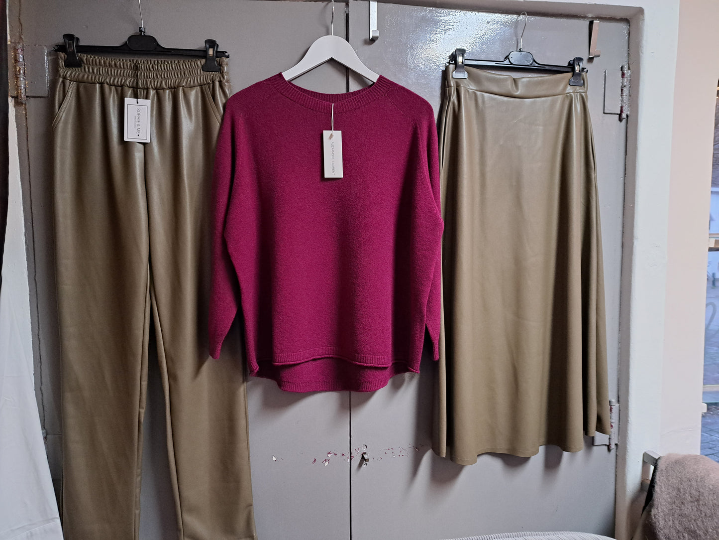 Alexandre Laurent Long Oversized Viscose Trui Magenta 8882