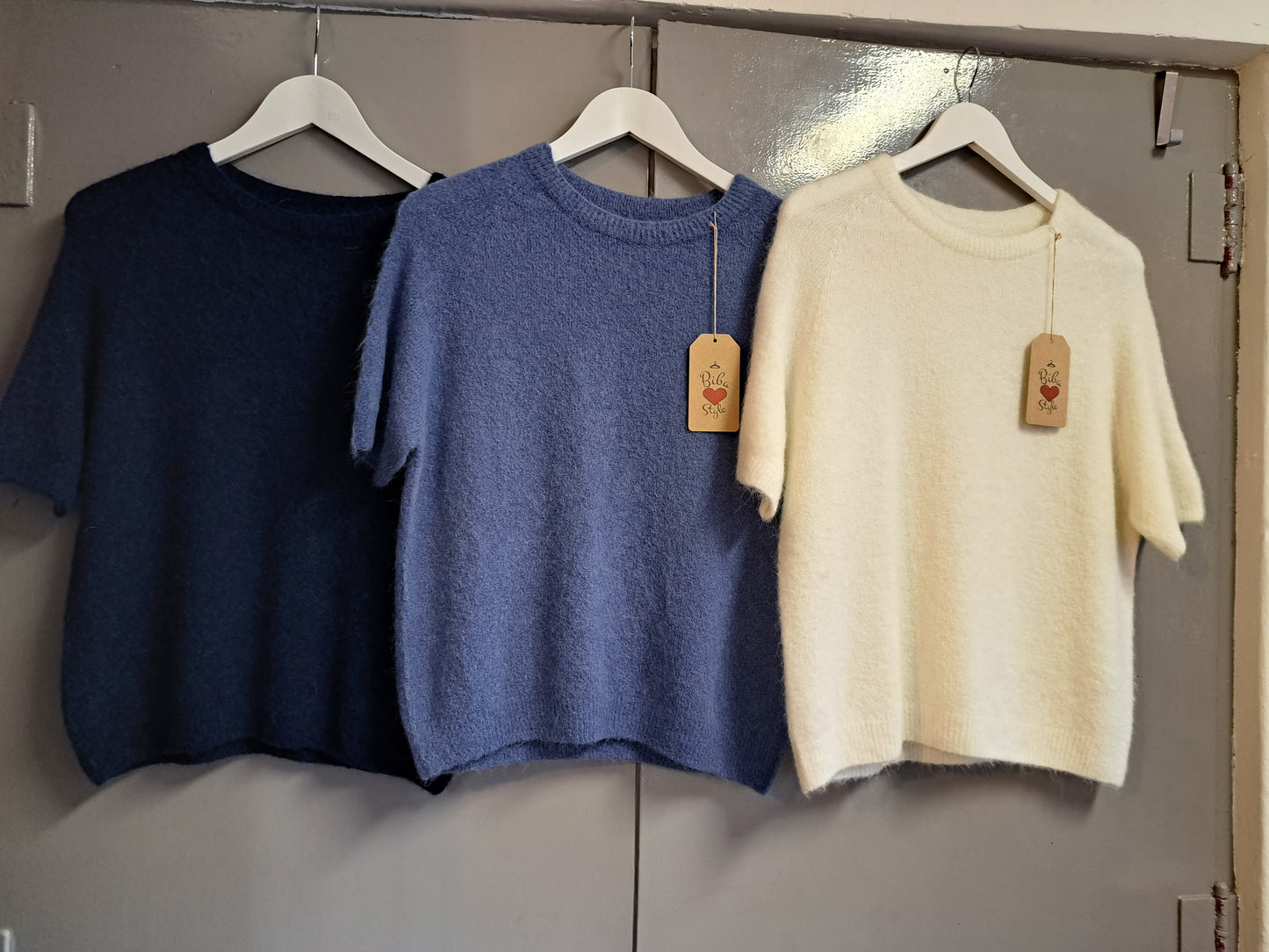 Alpaca Trui korte mouw Blauw