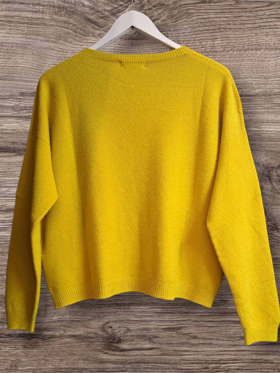 Alexandre Laurent Paris Basic Viscose Trui Mustard 8824
