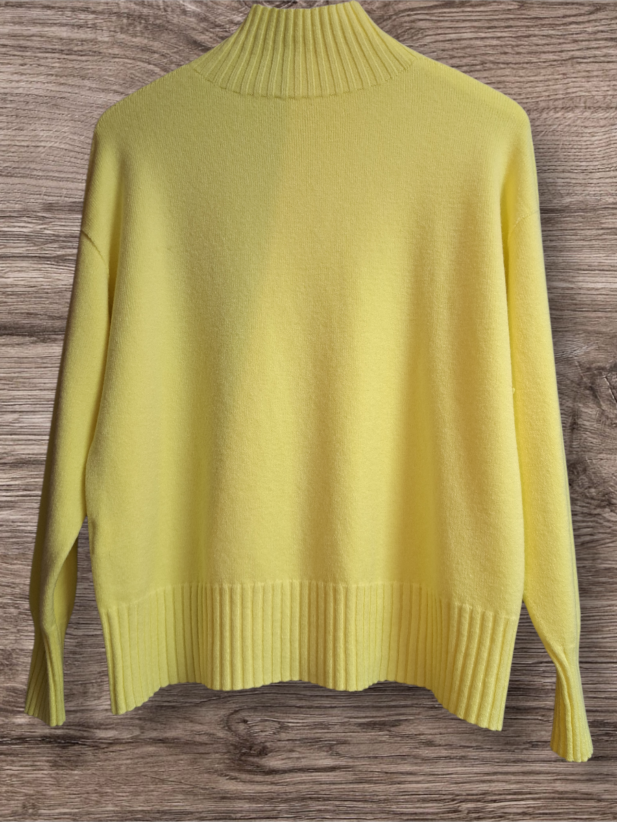 Viscose Trui Turtleneck Yellow
