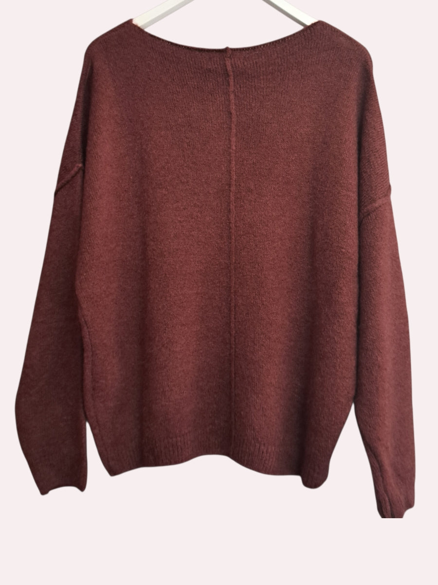 Mika Elles Paris Mohair Trui Kastanje 22225