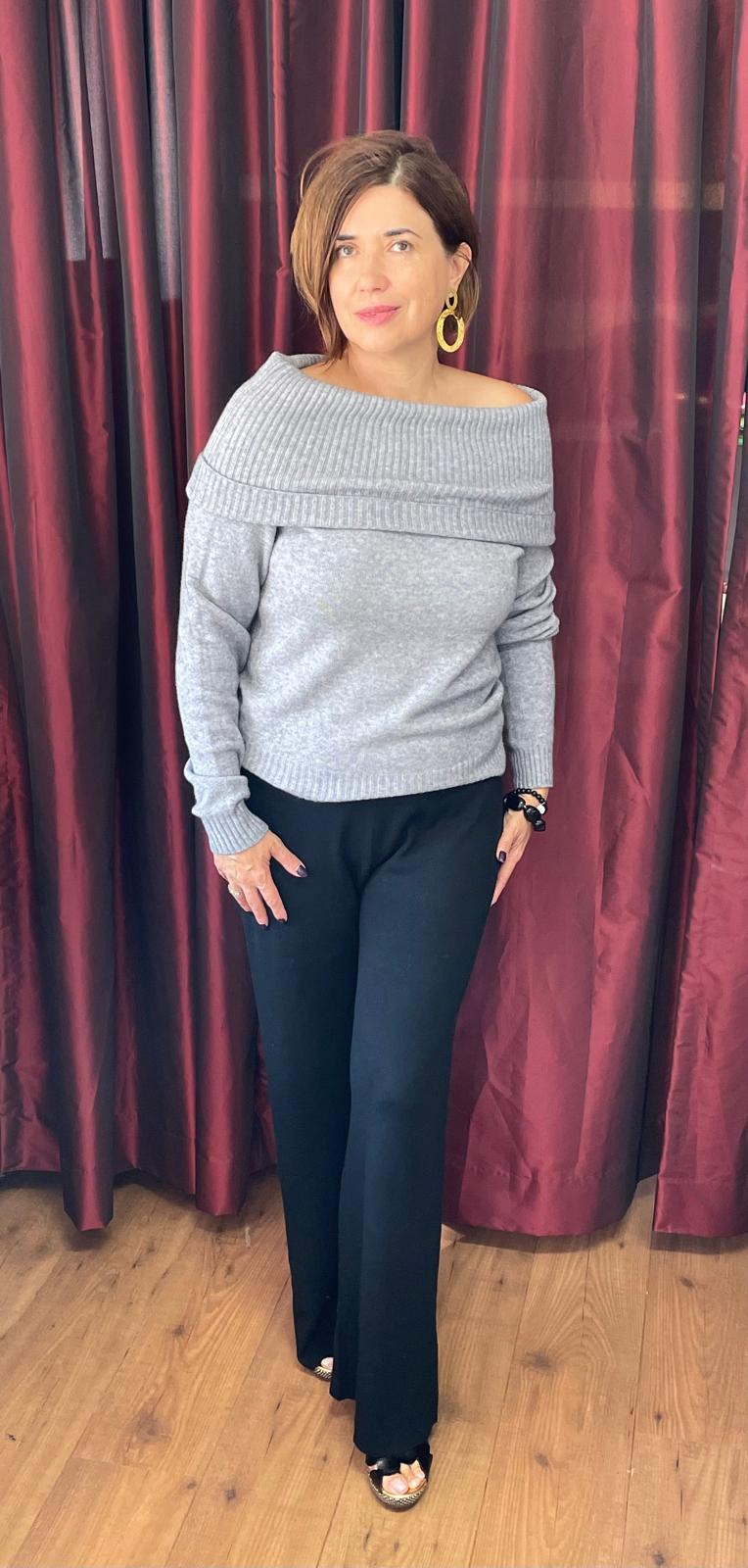 Alexandre Laurent off shoulder Grigio