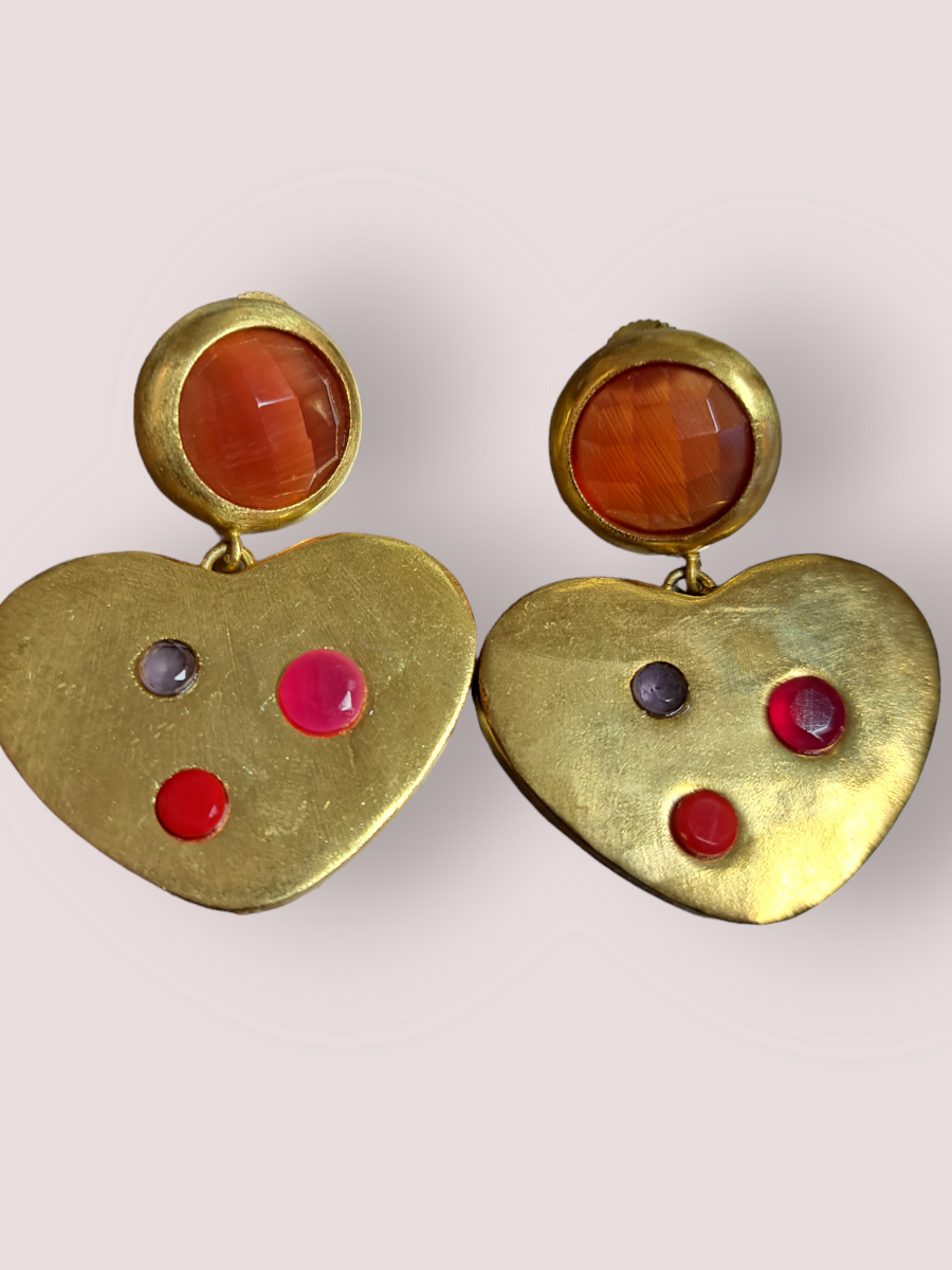 BerNice Amsterdam Golden Hearts with stones