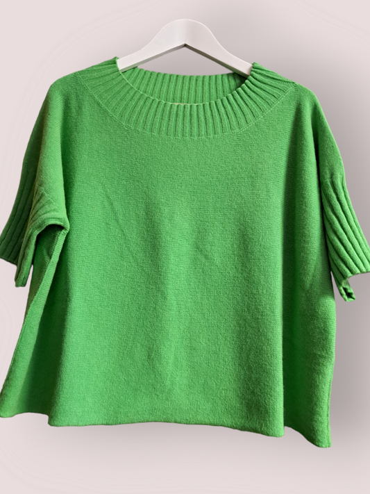 Alexandre Laurent Viscose Trui 3/4 Mouw green