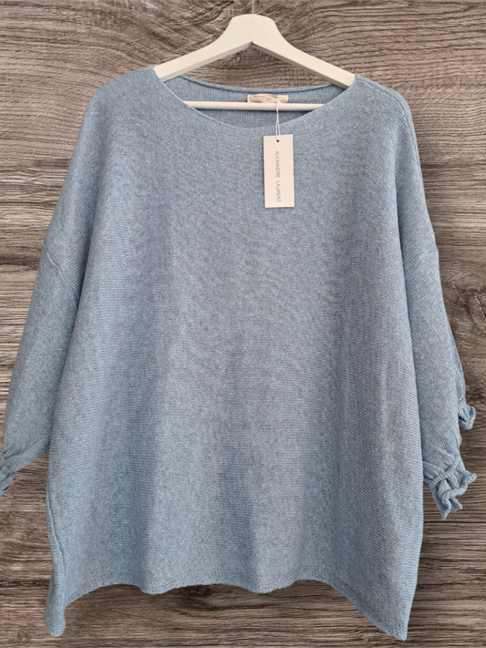 Alexandre Laurent Cotton Trui Jeans blue