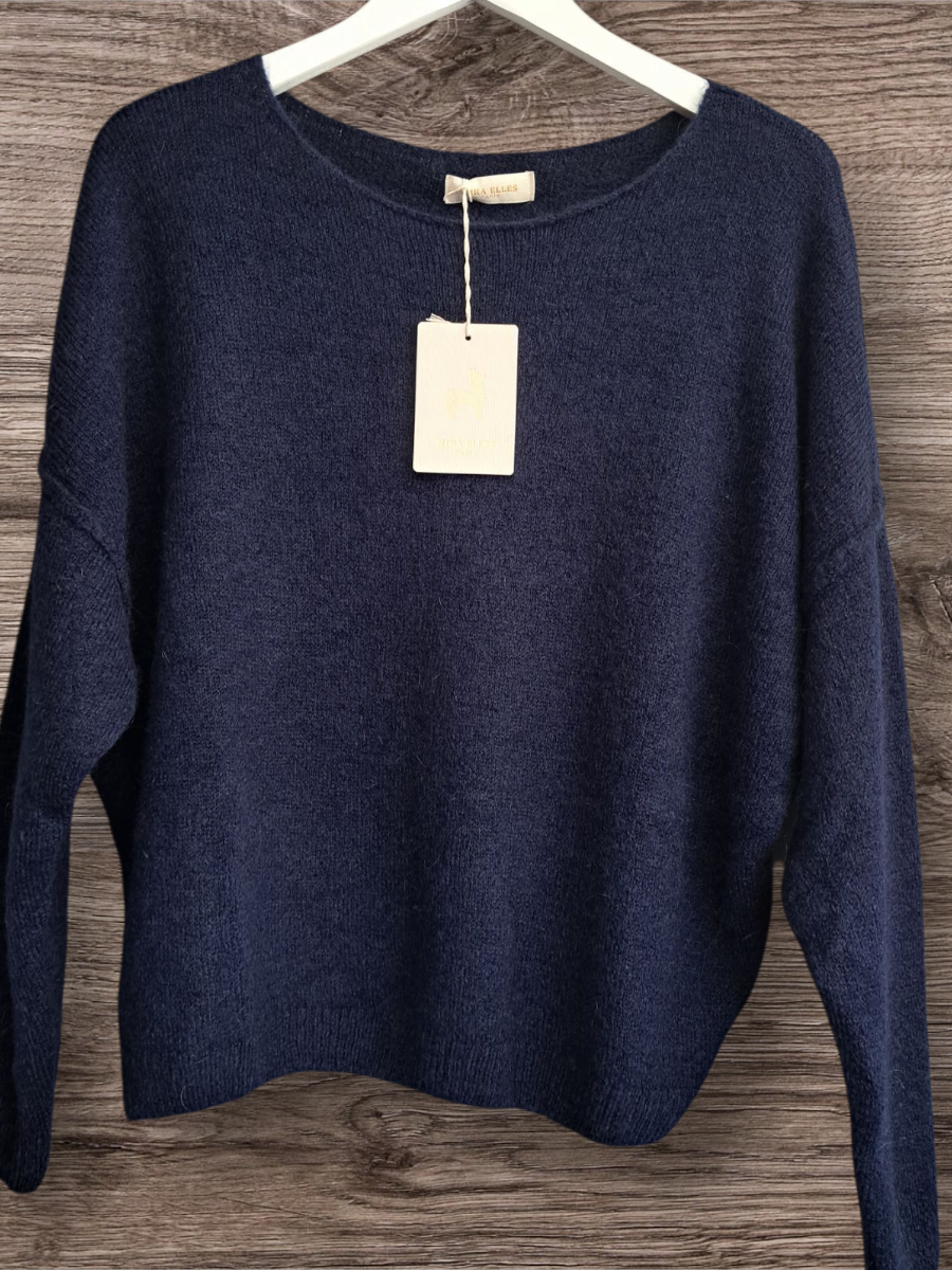 Mika Elles Mohair Trui Dark Blue