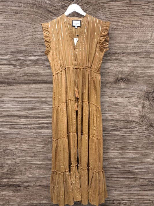 Lea Volante Jurk Bronz