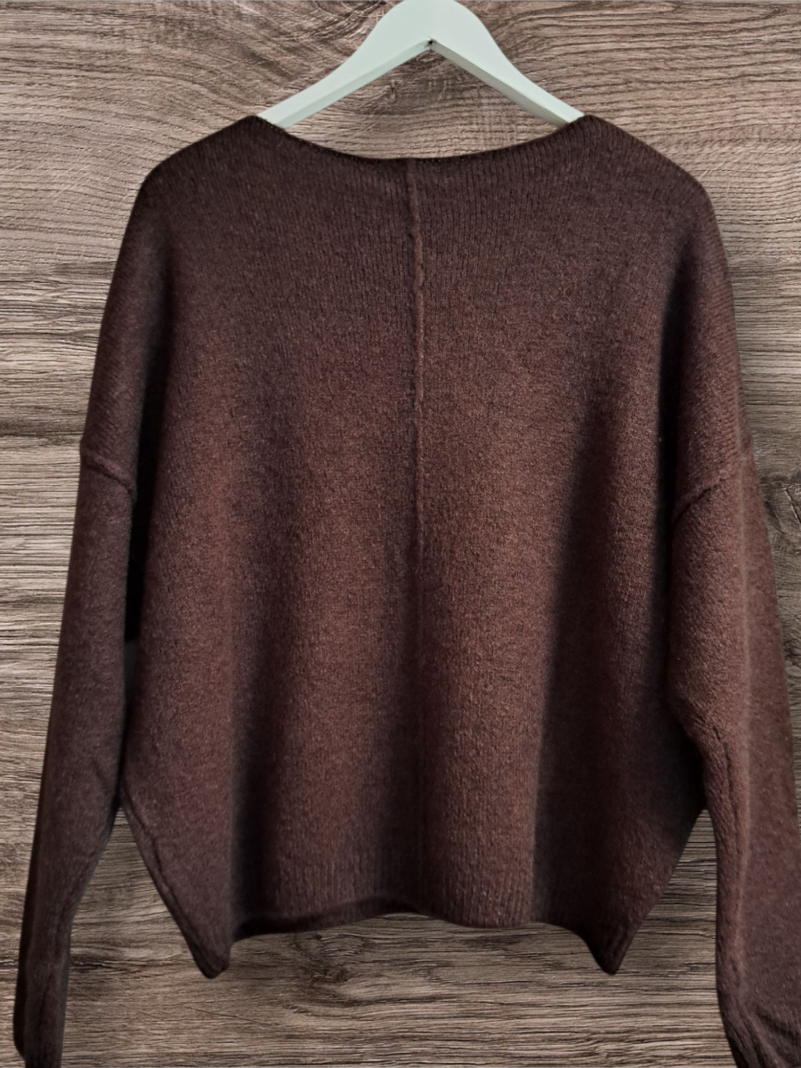 Mika Elles Mohair Trui Choco