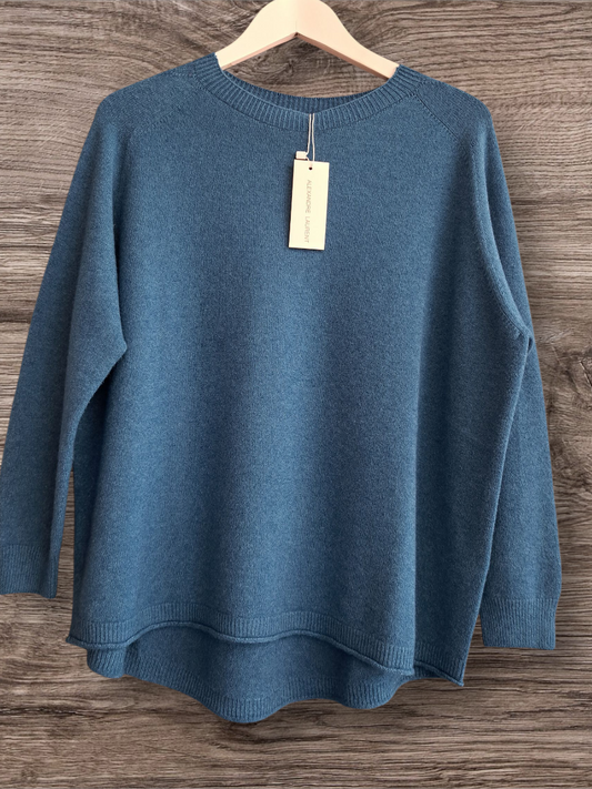 Alexandre Laurent Oversized Viscose Trui Petrol