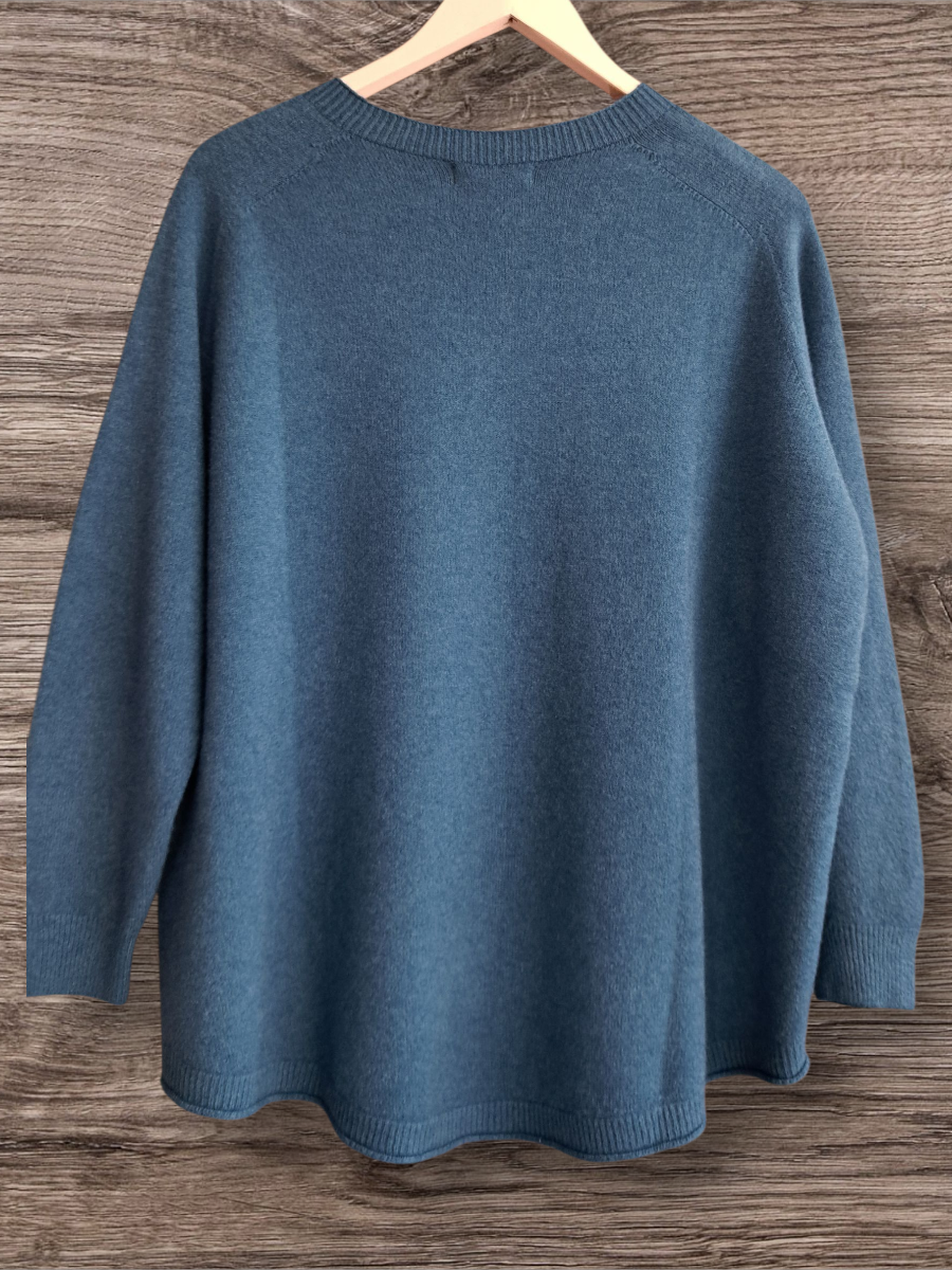 Alexandre Laurent Oversized Viscose Trui Petrol
