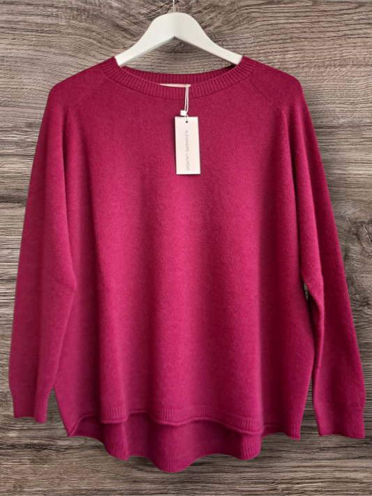 Alexandre Laurent  Oversized Viscose Trui Magenta