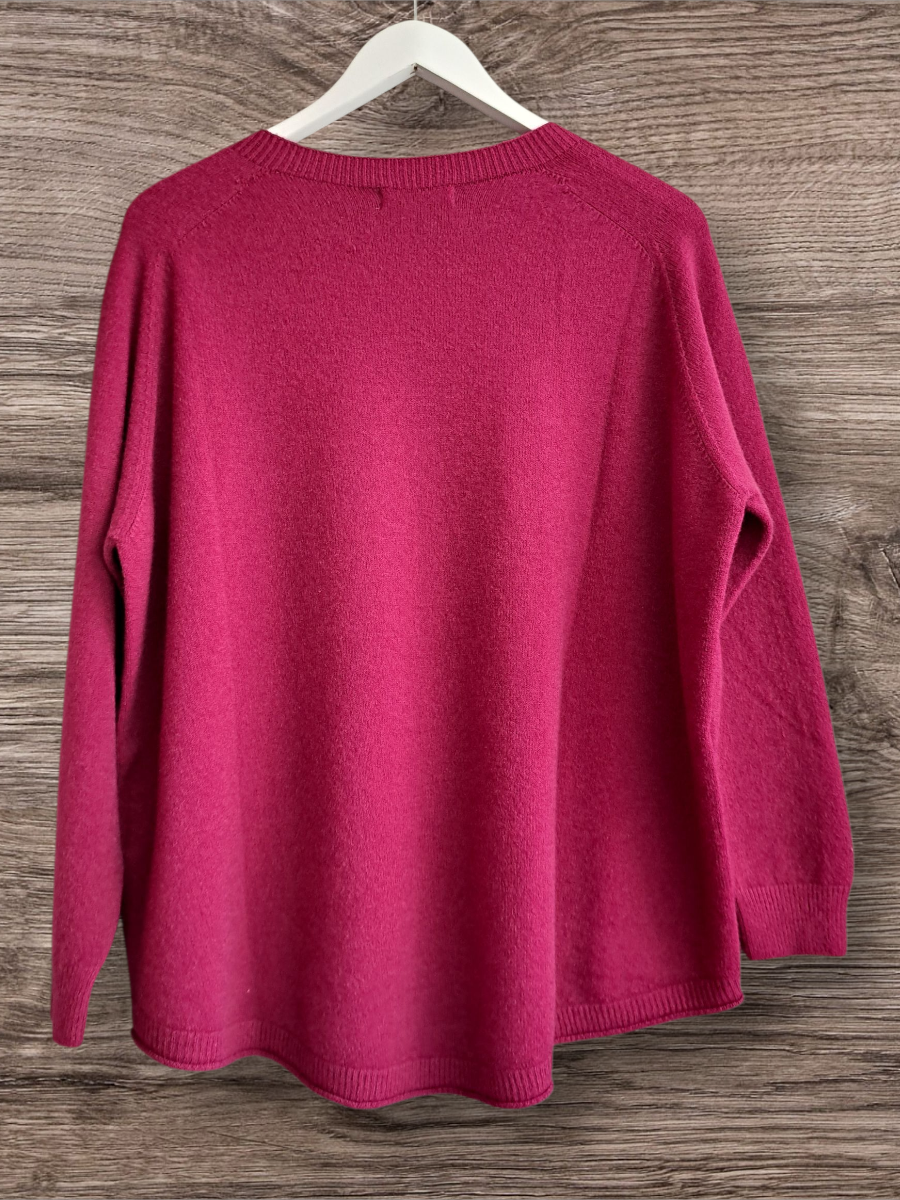 Alexandre Laurent  Oversized Viscose Trui Magenta