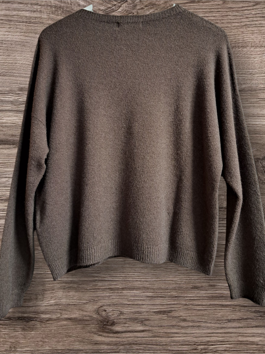 Alexandre Laurent Paris Basic Viscose Trui Light Brown