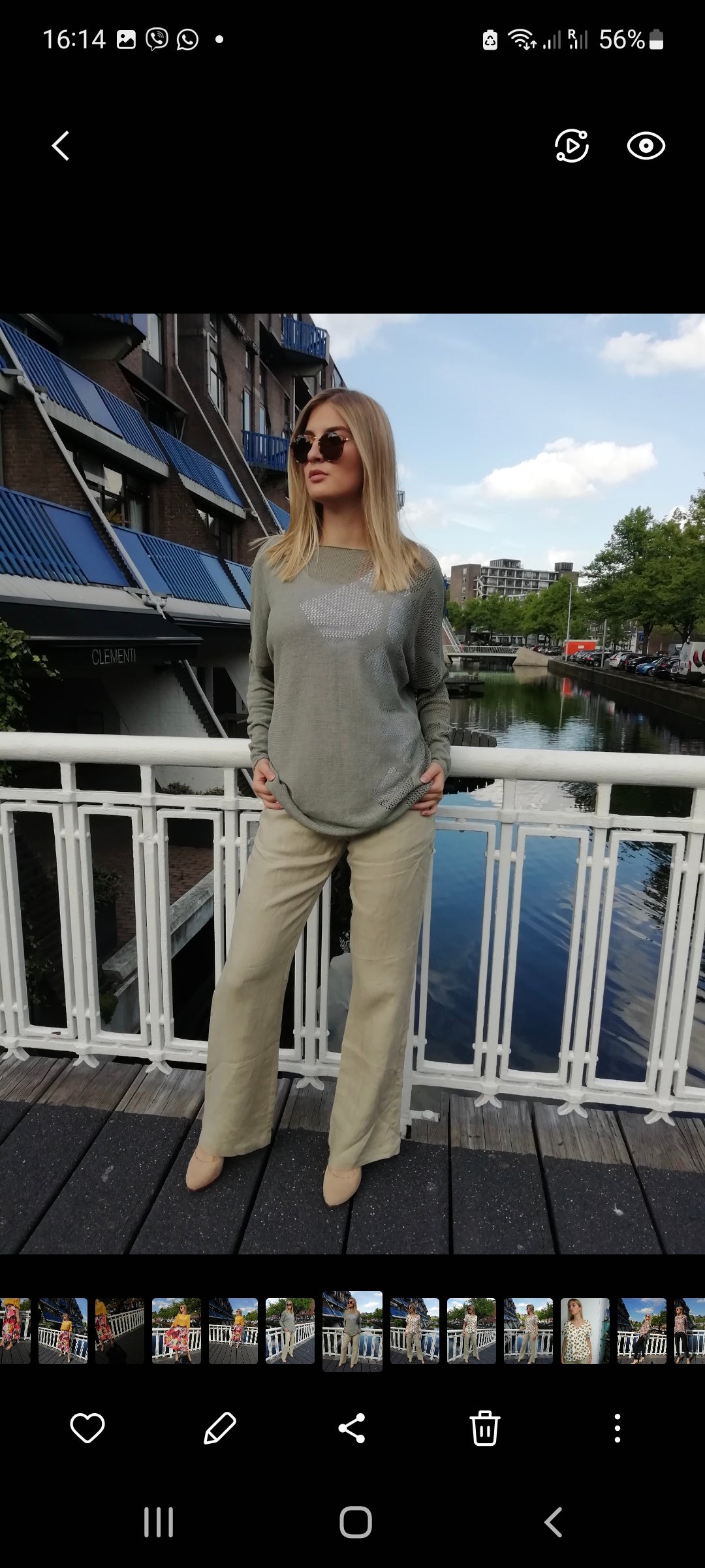 Sarah Pacini Linnen Broek