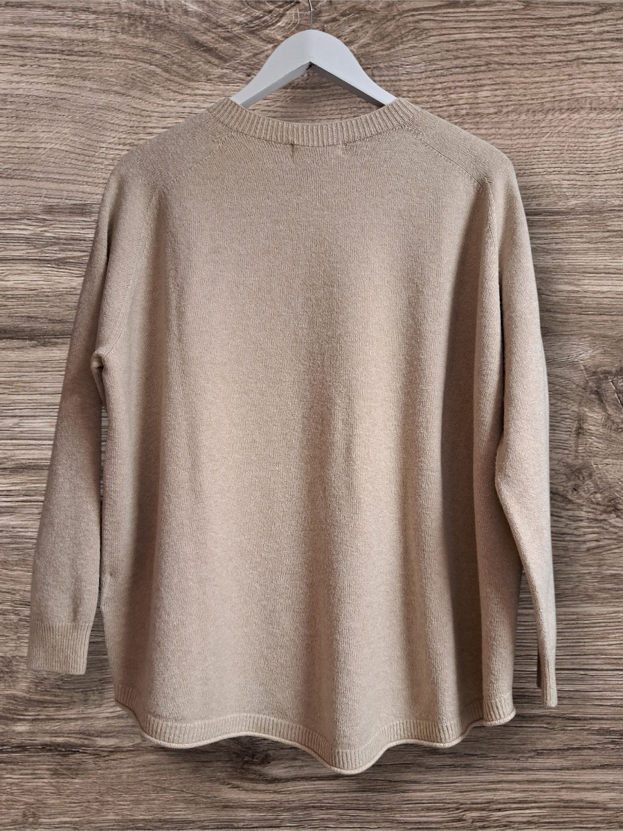 Alexandre Laurent Paris Oversized Sweater Long Beige 8882