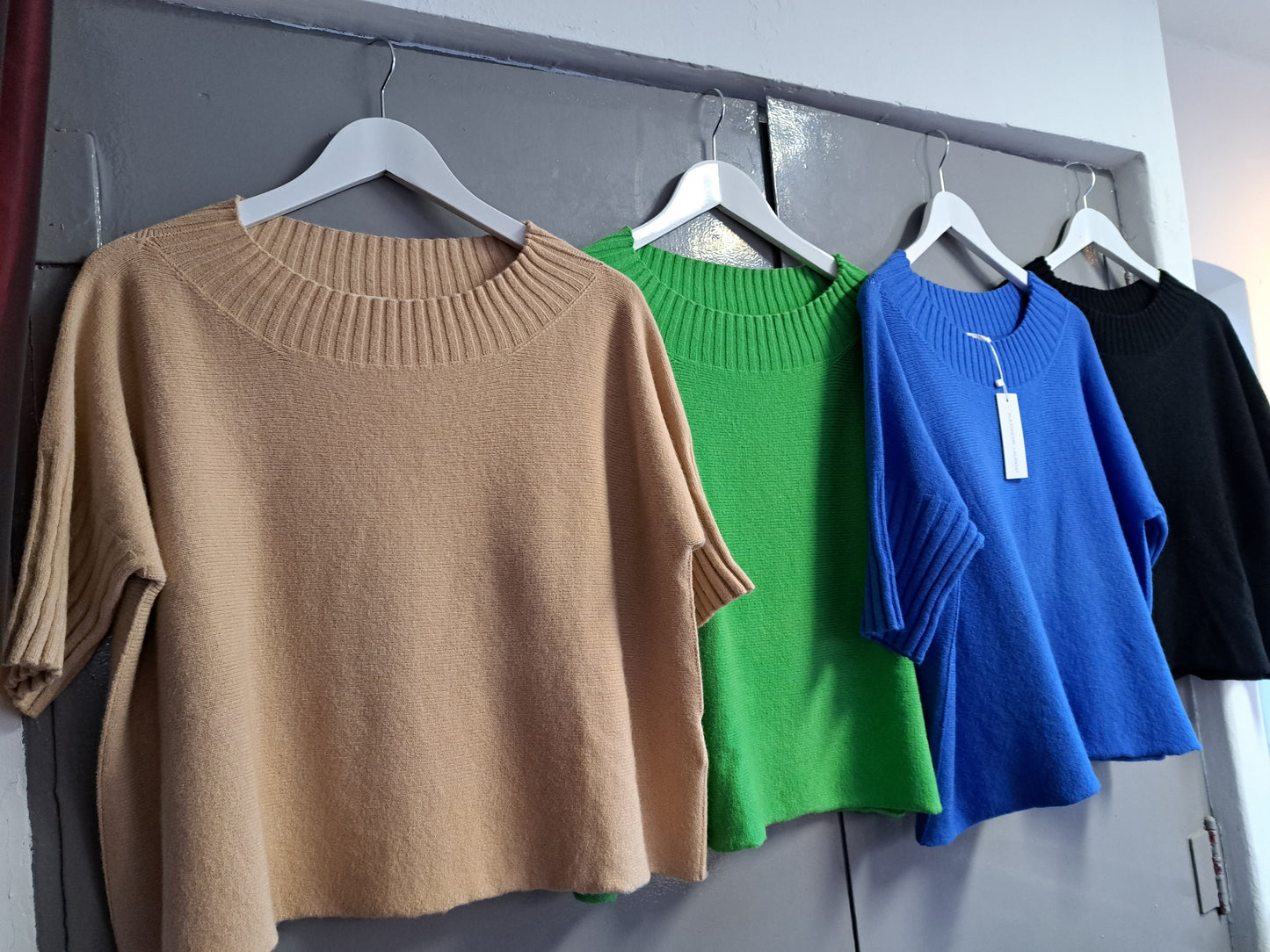 Alexandre Laurent Viscose Trui 3/4 mouwen Licht Camel