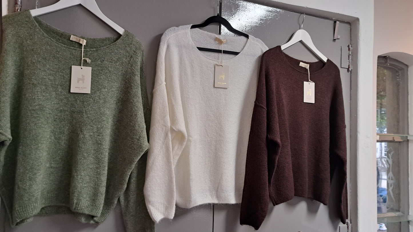 Mika Elles Mohair Trui Choco