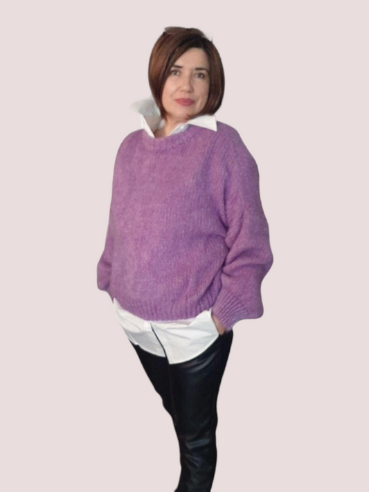 Short Sweater Purple