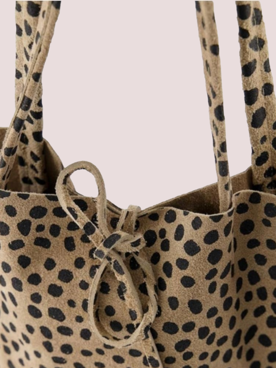 Mia Suede Schouder tas Cheetah