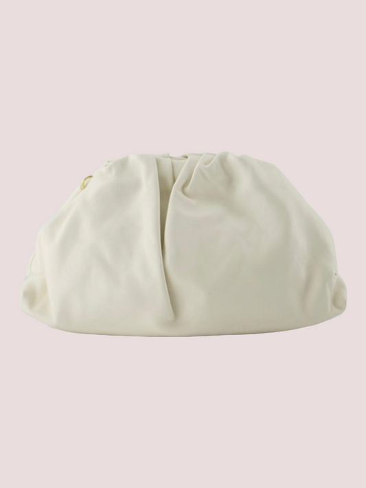 Estelle Lambskin Shoulder Bag Ecru