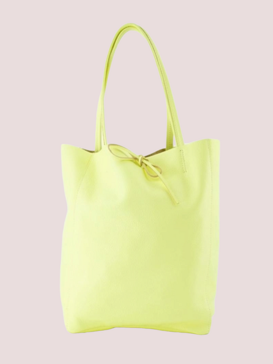 Mia Classic Grain Shoulder Bag Yellow