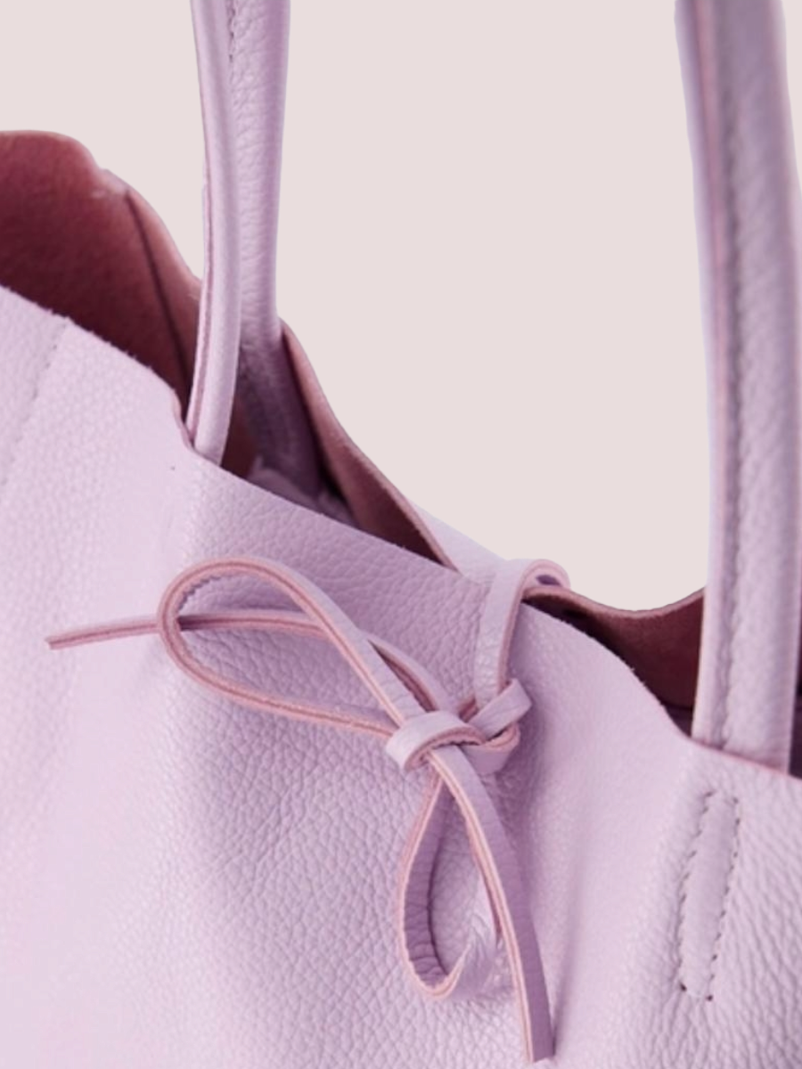 Mia Classic Grain Schouder tas Lila