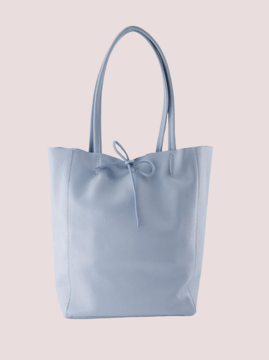 Mia Classic Grain Shoulder Bag Blue