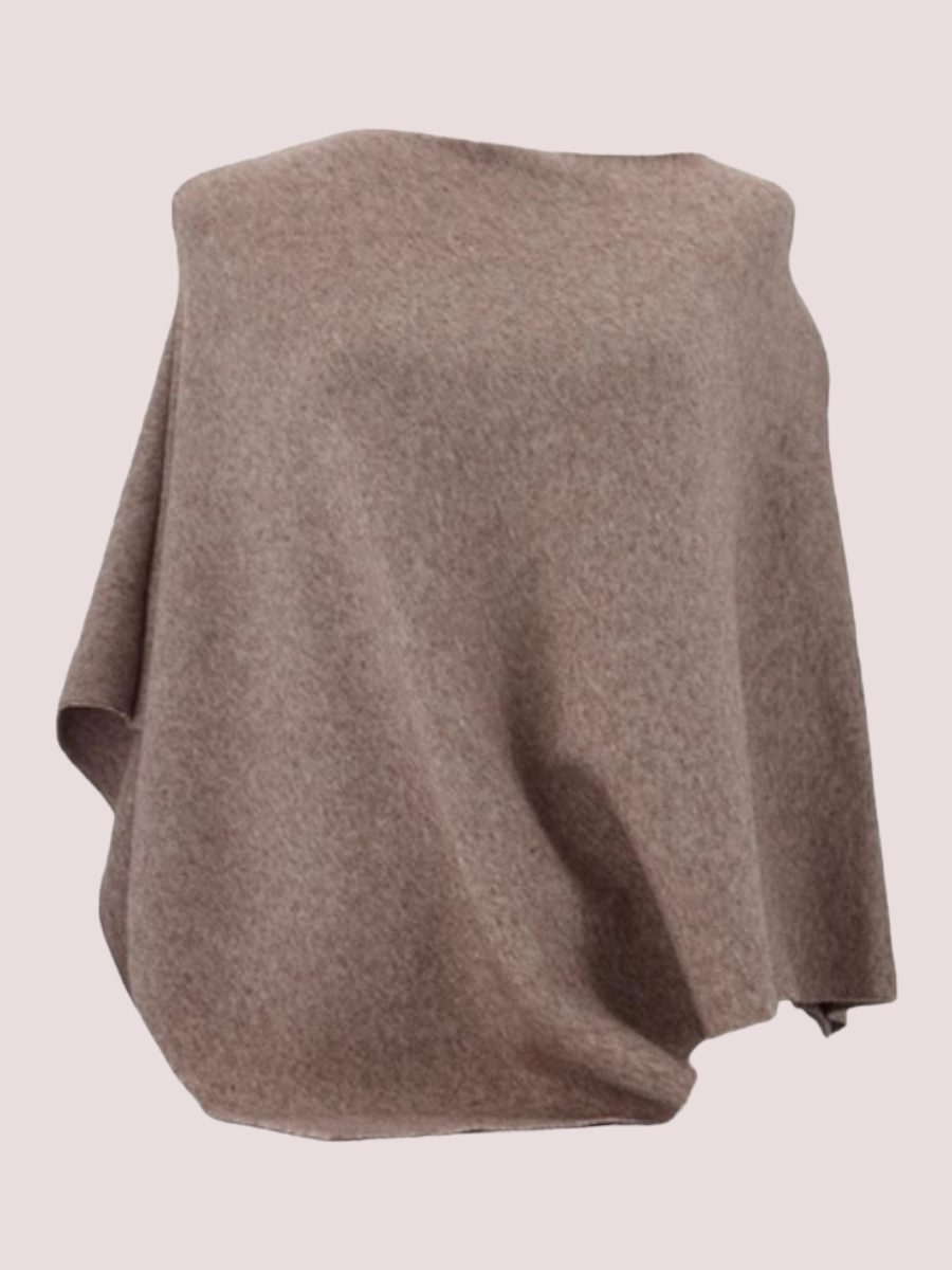 Lydia Viscose Poncho Taupe