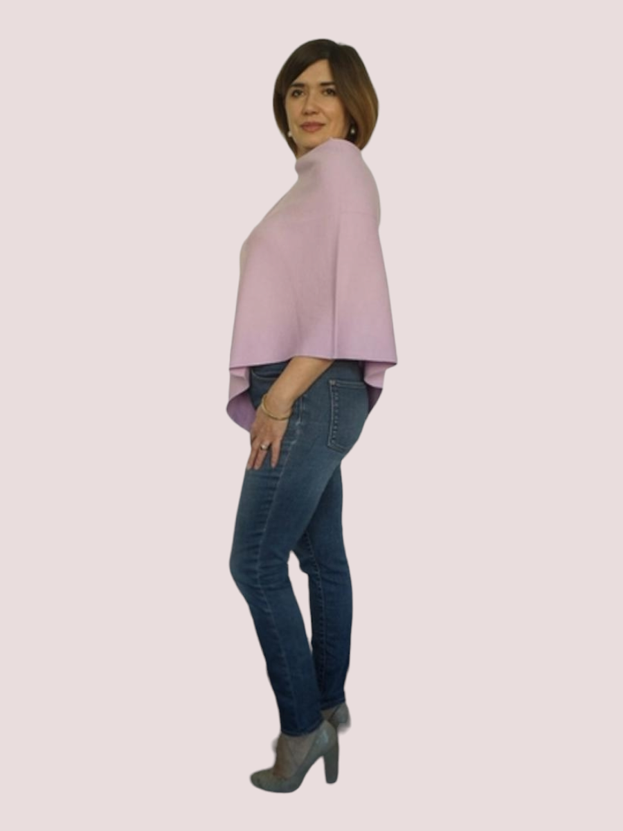 Lydia Viscose Poncho Lilac