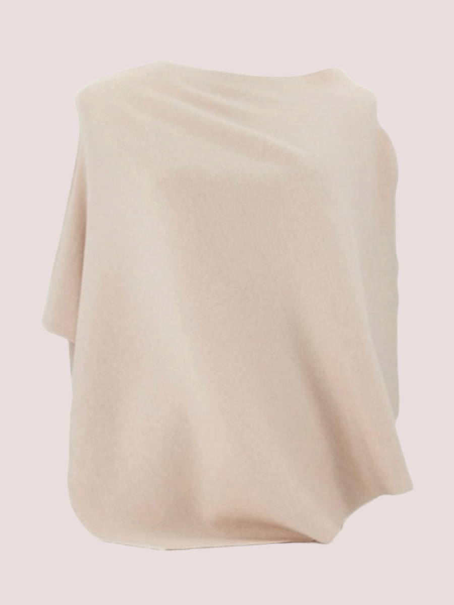 Lydia Viscose Poncho Creme
