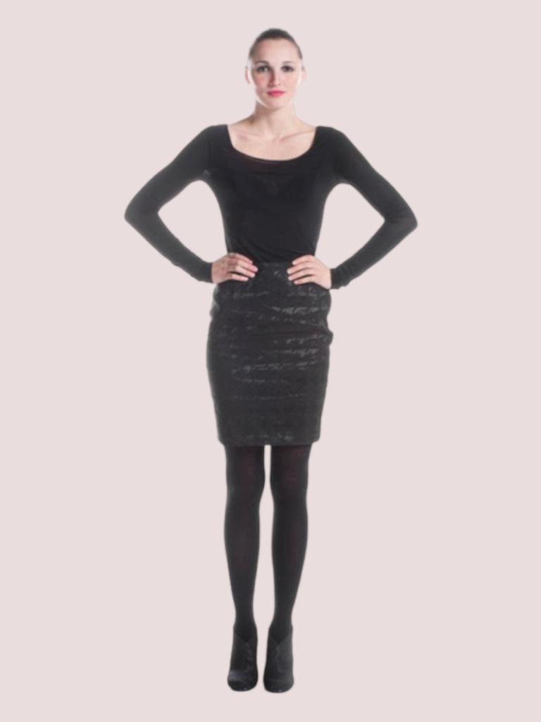 Sarah Pacini Pencil Skirt Black