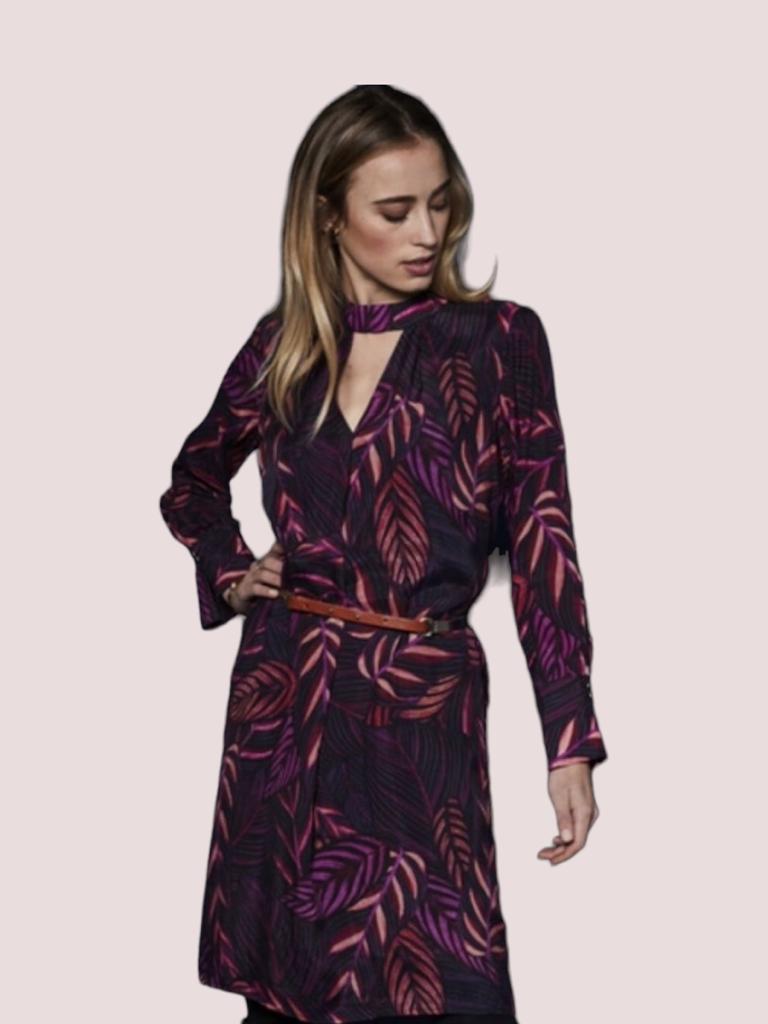 10 Feet Dress Botanical Print Blackberry