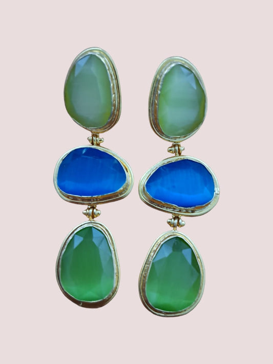 BerNice Amsterdam sprankelende halfedelstenen Levendig groen en blauw