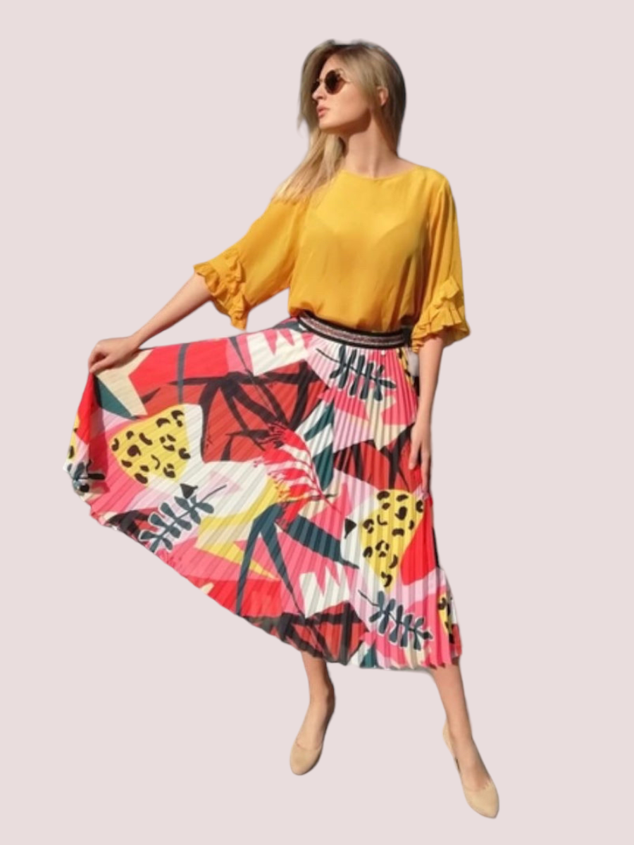 10 Feet Top with ruffle cuffs Saffron