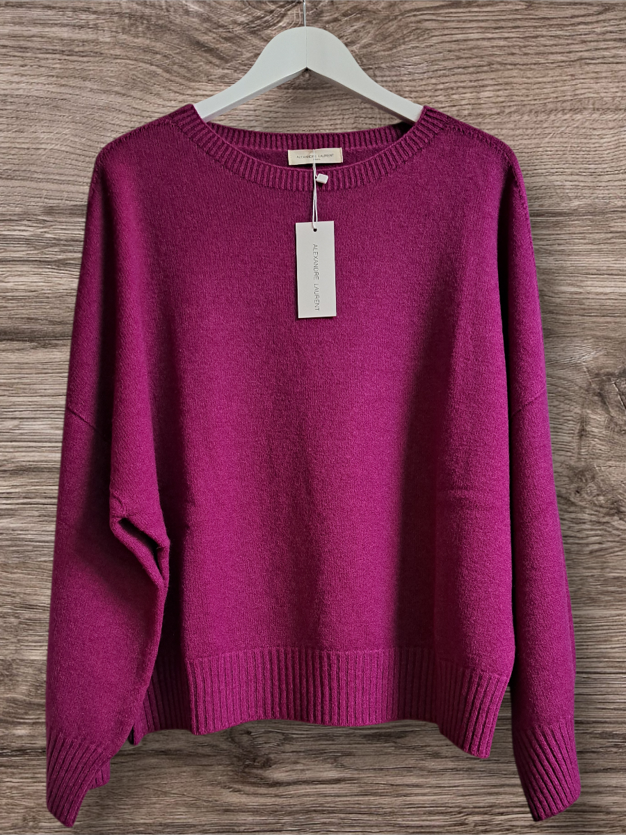 Alexandre Laurent Paris Oversized Viscose sweater Magenta 8430