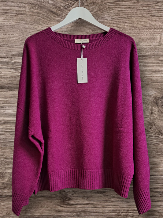 Alexandre Laurent Paris Oversized Viscose sweater Magenta 8430