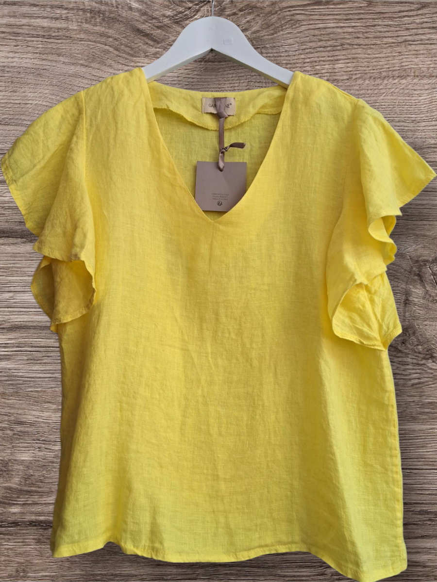 Garconne Linen Blouse Yellow