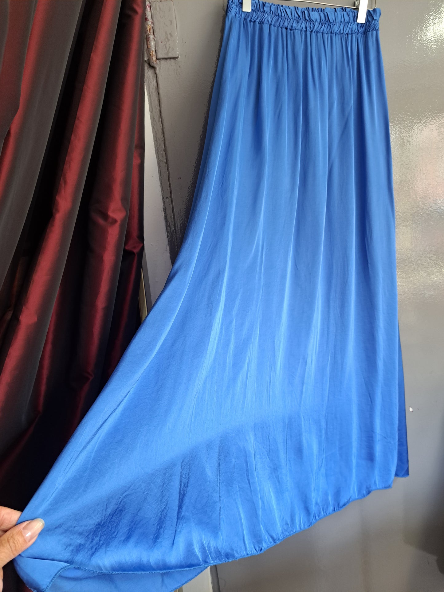 Mia lange rok Blauw