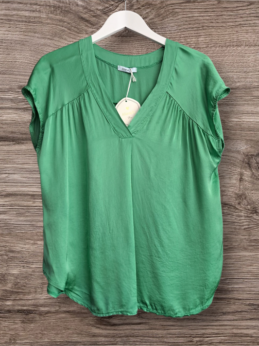 Allen&Jo silk blouse green