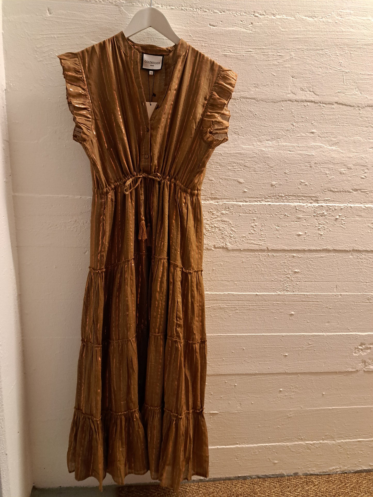 Lea Volante Jurk Bronz