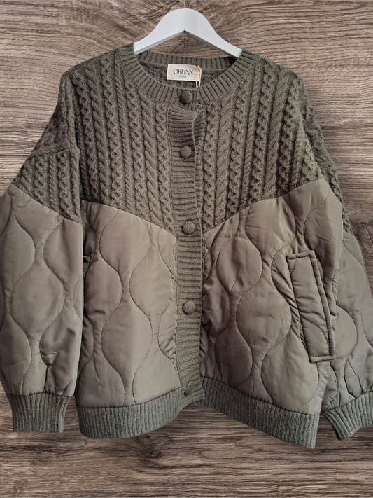 Oversized jacket army green