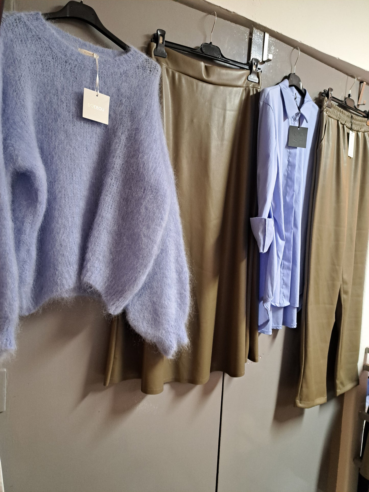 Kid Mohair Trui Licht Blauw