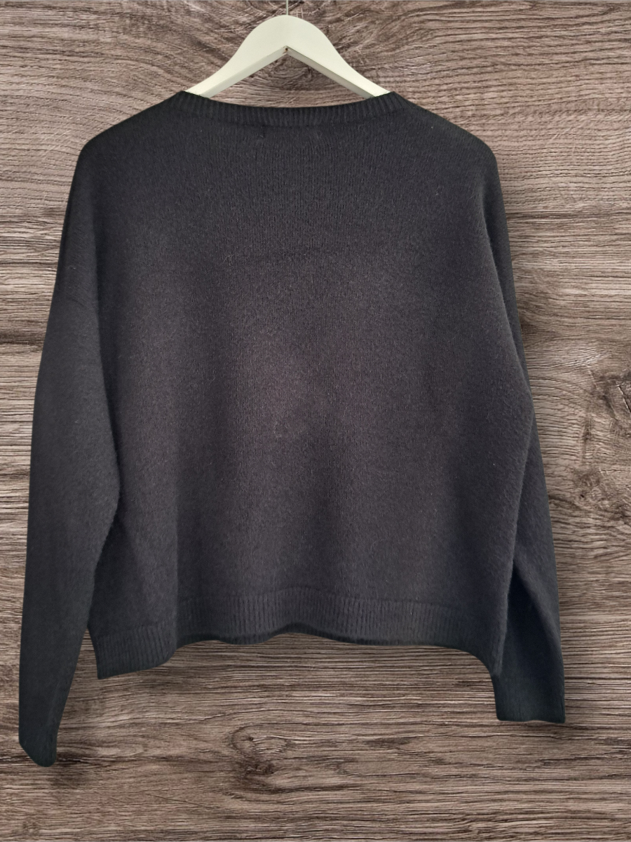 Alexandre Laurent Paris Basic Viscose Trui Black 8824